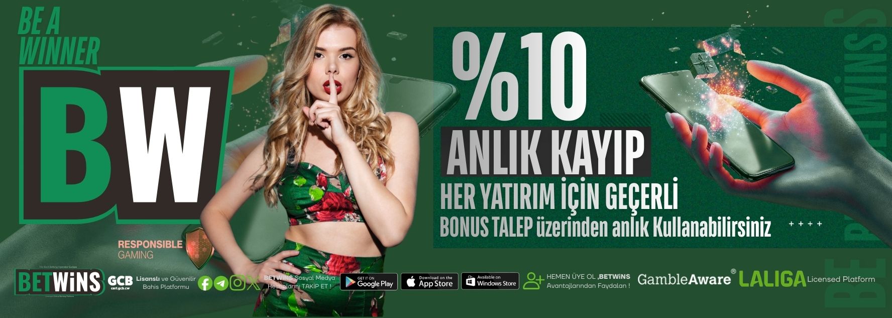 BETWİNS ANLIK %10 KAYIP BONUSU