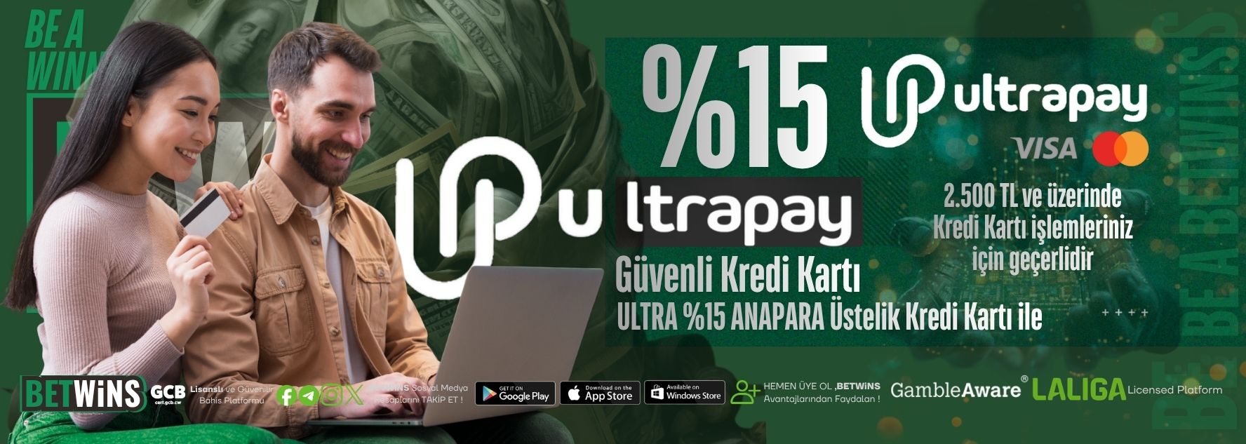 BETWİNS KREDİ KARTI EK %15 BONUS